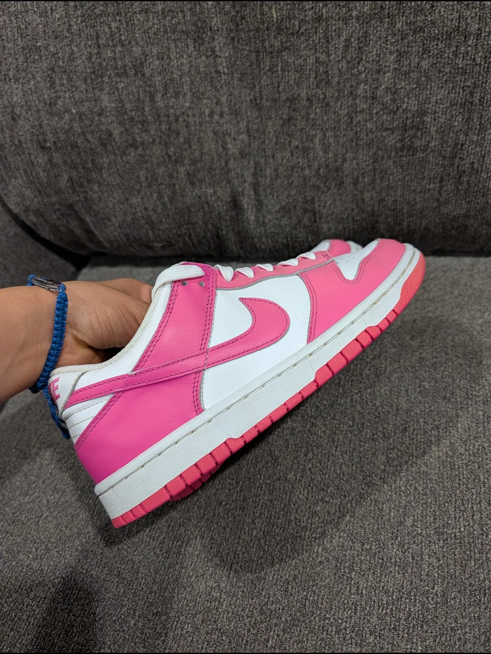 Nike Women’s Pink and White Low-Top Sneakers